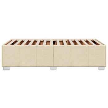 Bettgestell ohne Matratze Creme 80x200 cm Stoff
