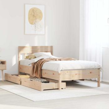 ARDEBO.de - Massivholzbett ohne Matratze 75x190 cm Kiefernholz