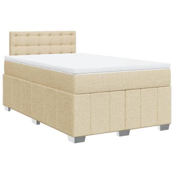 Boxspringbett mit Matratze Creme 120x190 cm Stoff