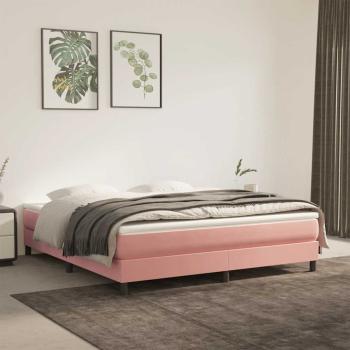 ARDEBO.de - Taschenfederkernmatratze Mittel Rosa 160x220x20 cm Samt