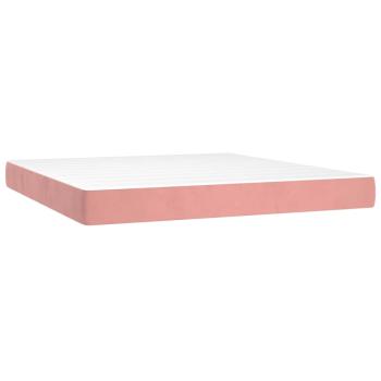 Taschenfederkernmatratze Mittel Rosa 160x220x20 cm Samt