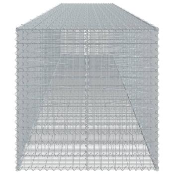 Gabione mit Deckel 1050x100x100 cm Verzinktes Eisen