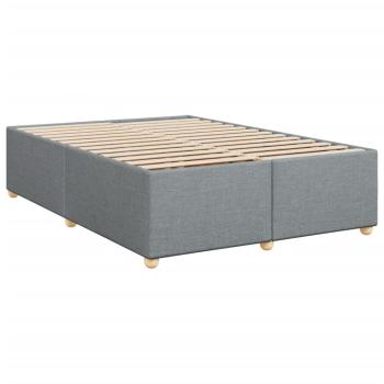 Bettgestell ohne Matratze Hellgrau 140x190 cm Stoff