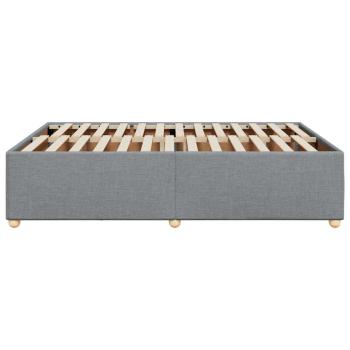 Bettgestell ohne Matratze Hellgrau 140x190 cm Stoff