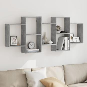 ARDEBO.de - Wandregal Betongrau 159x18x65 cm Holzwerkstoff
