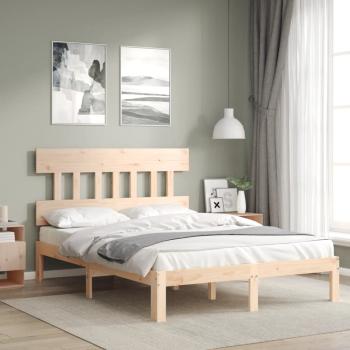 ARDEBO.de - Bettgestell ohne Matratze Klein Doppelbett Massivholz Kiefer