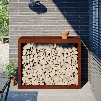 ARDEBO.de - Brennholzregal 100x40x80 cm Wetterfester Stahl