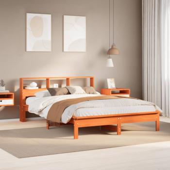 ARDEBO.de - Massivholzbett ohne Matratze Wachsbraun 135x190 cm Kiefernholz