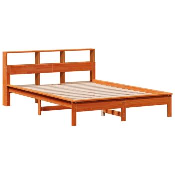Massivholzbett ohne Matratze Wachsbraun 135x190 cm Kiefernholz