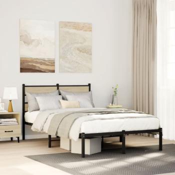 ARDEBO.de - Metallbett ohne Matratze Sonoma-Eiche 120x190 cm