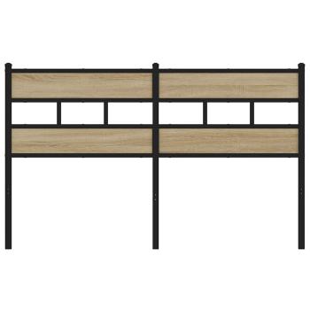 Ersatz-Kopfteil Sonoma-Eiche 135 cm Eisen und Holzwerkstoff