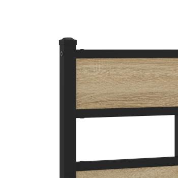 Ersatz-Kopfteil Sonoma-Eiche 135 cm Eisen und Holzwerkstoff