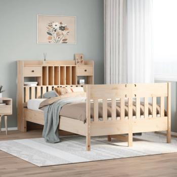ARDEBO.de - Massivholzbett ohne Matratze 135x190 cm Kiefernholz
