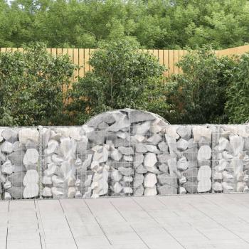 ARDEBO.de - Gabionen mit Hochbogen 13 Stk. 200x30x80/100cm Verzinktes Eisen