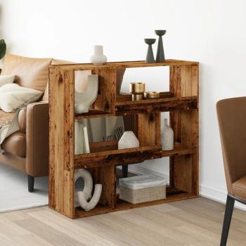 ARDEBO.de - Raumteiler Altholz-Optik 100x33x94,5 cm Holzwerkstoff