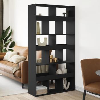 ARDEBO.de - Raumteiler Schwarz 100x33x187,5 cm Holzwerkstoff