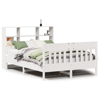 Massivholzbett ohne Matratze Weiß 160x200 Kiefernholz