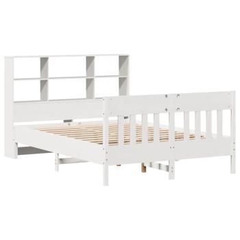 Massivholzbett ohne Matratze Weiß 160x200 Kiefernholz