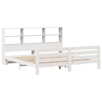 Massivholzbett ohne Matratze Weiß 180x200 cm Kiefernholz