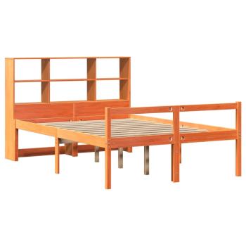 Massivholzbett ohne Matratze Wachsbraun 140x190 cm Massivholz