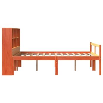 Massivholzbett ohne Matratze Wachsbraun 140x190 cm Massivholz