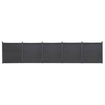 ARDEBO.de - Zaunelement-Set Grau 872x186 cm WPC