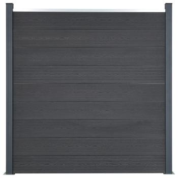 Zaunelement-Set Grau 872x186 cm WPC