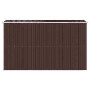 Geräteschuppen Dunkelbraun 192x357x223 cm Verzinkter Stahl