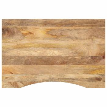 ARDEBO.de - Schreibtischplatte mit Aussparung 80x60x2,5 cm Massivholz Mango