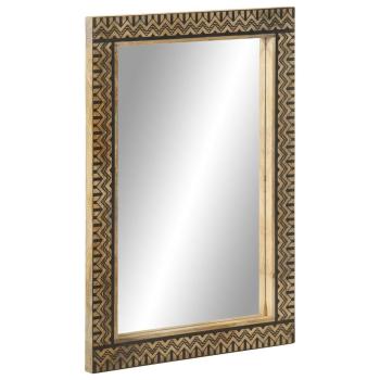 ARDEBO.de - Badspiegel 50x70 cm Massivholz Mango und Glas