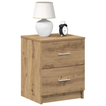 ARDEBO.de - Nachttisch mit 2 Schubladen Artisan-Eiche 40x36x50 cm