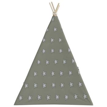 Kinder Tipi-Zelt mit Tasche Polyester Grau 115x115x160 cm