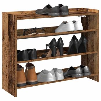 ARDEBO.de - Schuhregal Altholz-Optik 80x25x62 cm Holzwerkstoff