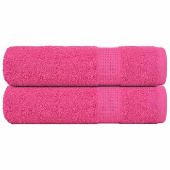 ARDEBO.de - Duschtücher FROGN 2 Stk. Rosa 70x140 cm 360 g/qm