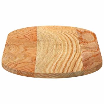 Tischplatte Hellbraun 80x40x2 cm Massivholz Eiche Oval