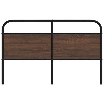 Ersatz-Kopfteil Braun Eichen-Optik 160 cm Stahl und Holzwerkstoff