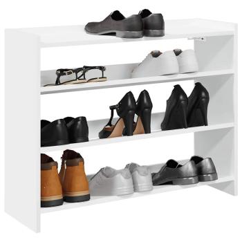 ARDEBO.de - Schuhregal Weiß 80x25x62 cm Holzwerkstoff