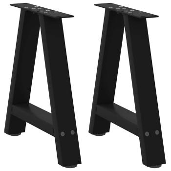 ARDEBO.de - Couchtischbeine A-Form 2 Stk. Schwarz 50x(42-43) cm Stahl