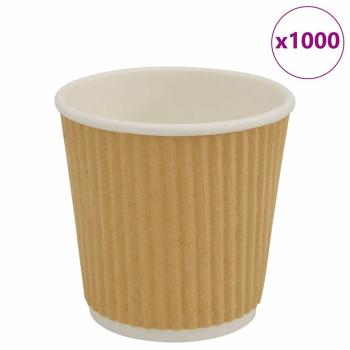 ARDEBO.de - Pappbecher 1000 Stk. 4oz 100ml Braun