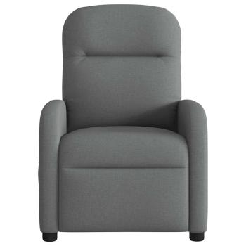 Massagesessel Elektrisch Dunkelgrau Stoff