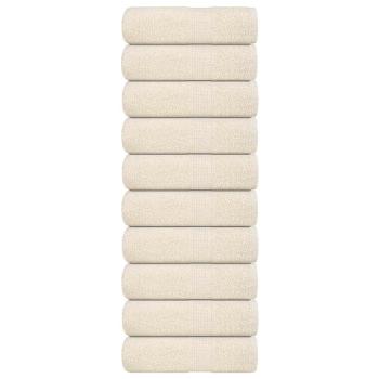 ARDEBO.de - Gästetücher FROGN 10 Stk. Creme 30x50 cm 360 g/m²