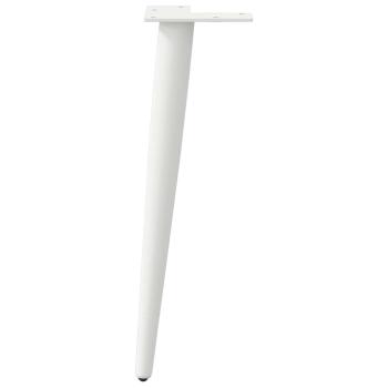 Couchtischbeine Konische Form 4 Stk. Weiß 30-31 cm Stahl