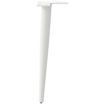 Couchtischbeine Konische Form 4 Stk. Weiß 30-31 cm Stahl