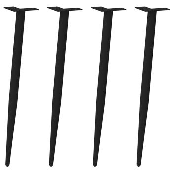 ARDEBO.de - Konsolentischbeine Konische Form 4 Stk. Schwarz 72-73 cm Stahl