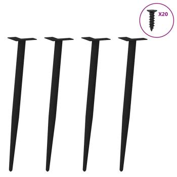 Konsolentischbeine Konische Form 4 Stk. Schwarz 72-73 cm Stahl