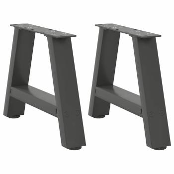 ARDEBO.de - Couchtischbeine A-Form 2 Stk. Anthrazit 50x(30-31) cm Stahl