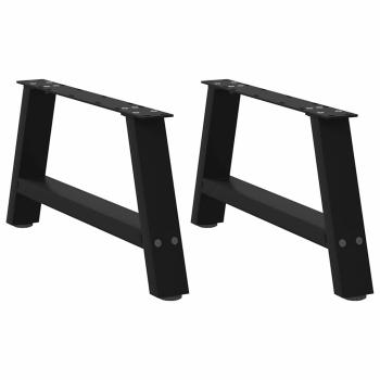 ARDEBO.de - Couchtischbeine A-Form 2 Stk. Schwarz 70x(30-31) cm Stahl