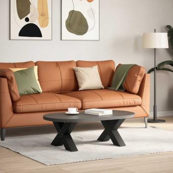 ARDEBO.de - Couchtischbeine X-Form 2 Stk. Schwarz 60x(30-31) cm Stahl