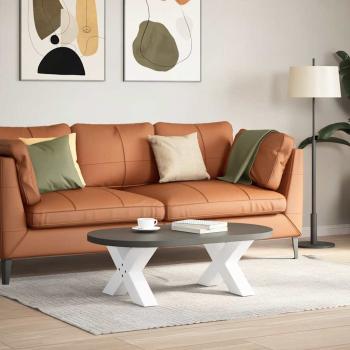 Couchtischbeine X-Form 2 Stk. Weiß 50x(30-31) cm Stahl