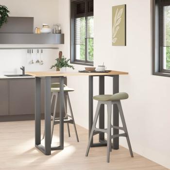 ARDEBO.de - Bartischbeine T-Form 2 Stk. Anthrazit 60x35x(110-111) cm Stahl